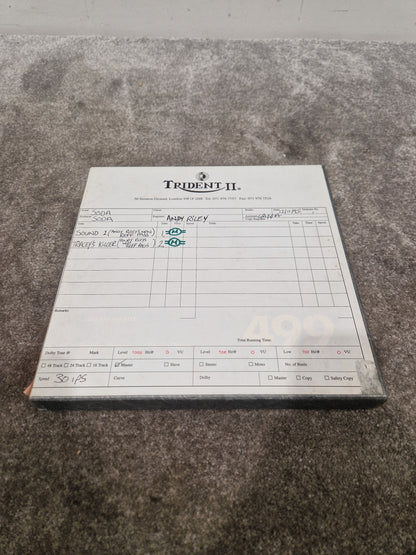 Soda – Britpop Band Collectible Trident II Studio Reel – Very Good w/ Box & Engineer Notes