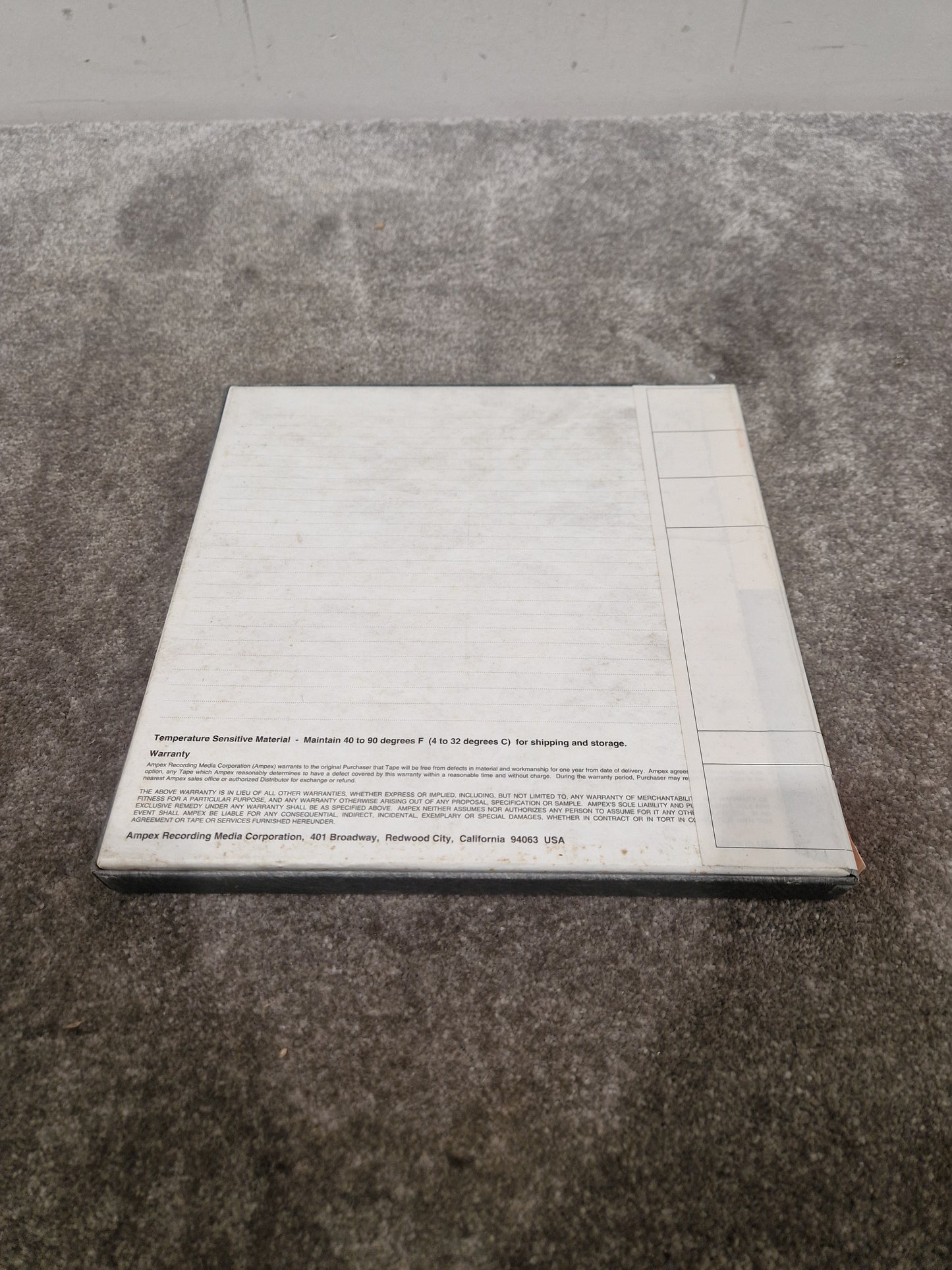 Soda – Britpop Band Collectible Trident II Studio Reel – Very Good w/ Box & Engineer Notes