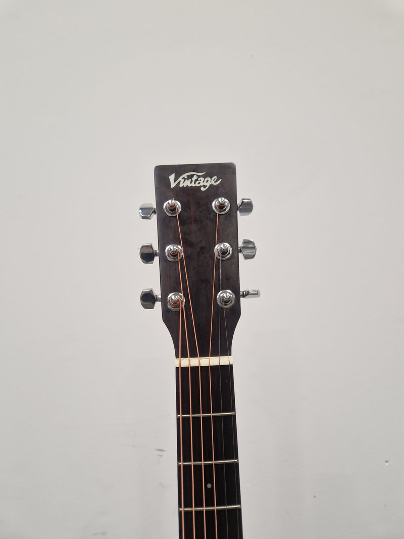 Vintage V300MHOF - Solid Mahogany Acoustic - Excellent w/ Soft Case - Image 4