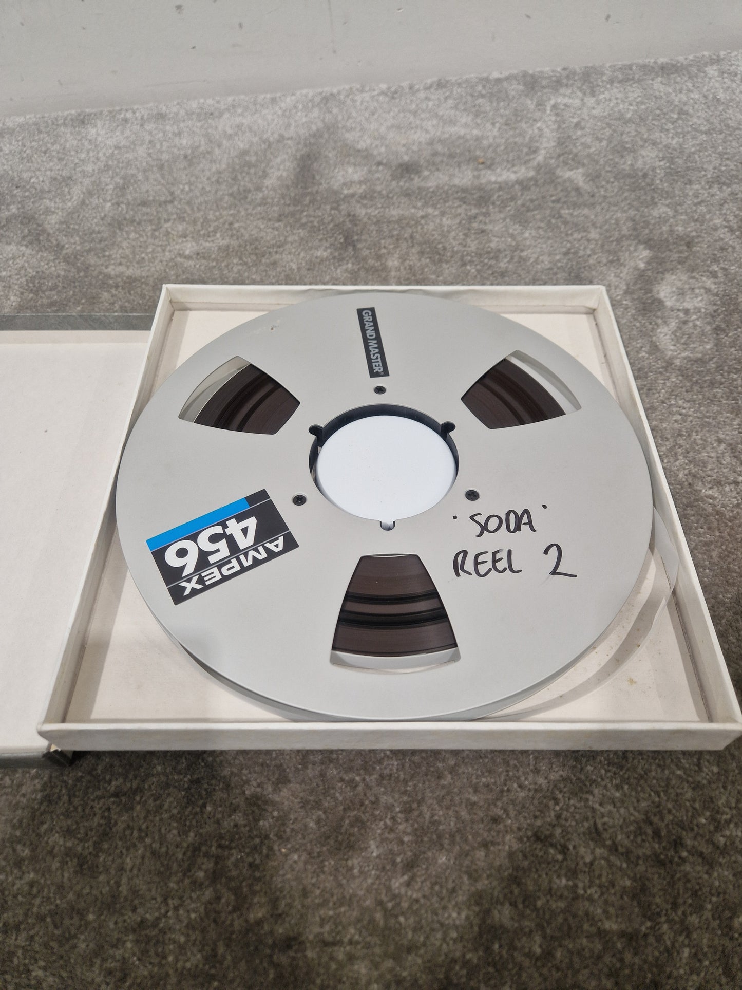 Soda – Britpop Band Collectible “Westside Studio Master Side 2” on Ampex 456 Reel – Very Good w/ Box & Studio Log