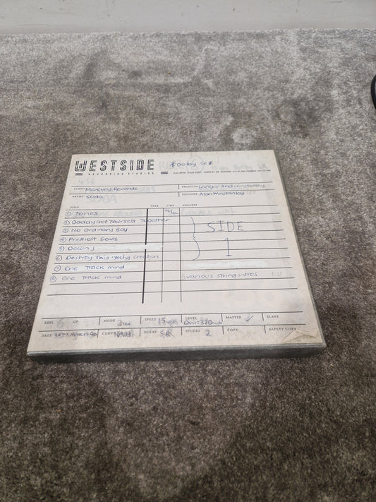 Soda – Britpop Band Collectible “Westside Studio Master Side 1” on Ampex 456 Reel – Very Good w/ Original Log Sheet