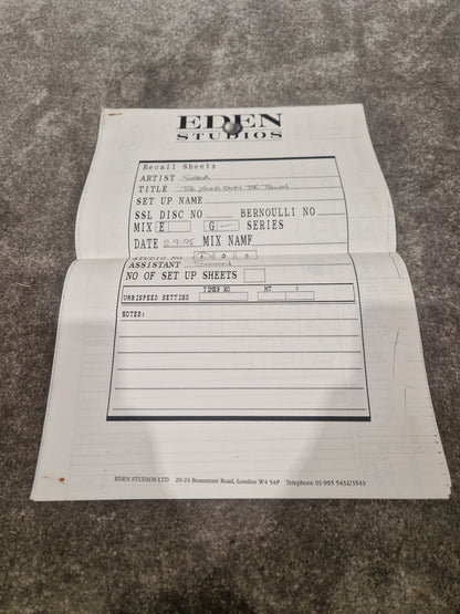 Soda – Britpop Band Collectible Town House Master Reel – Excellent w/ Multi-Take Breakdown of “The Young Own The Town”