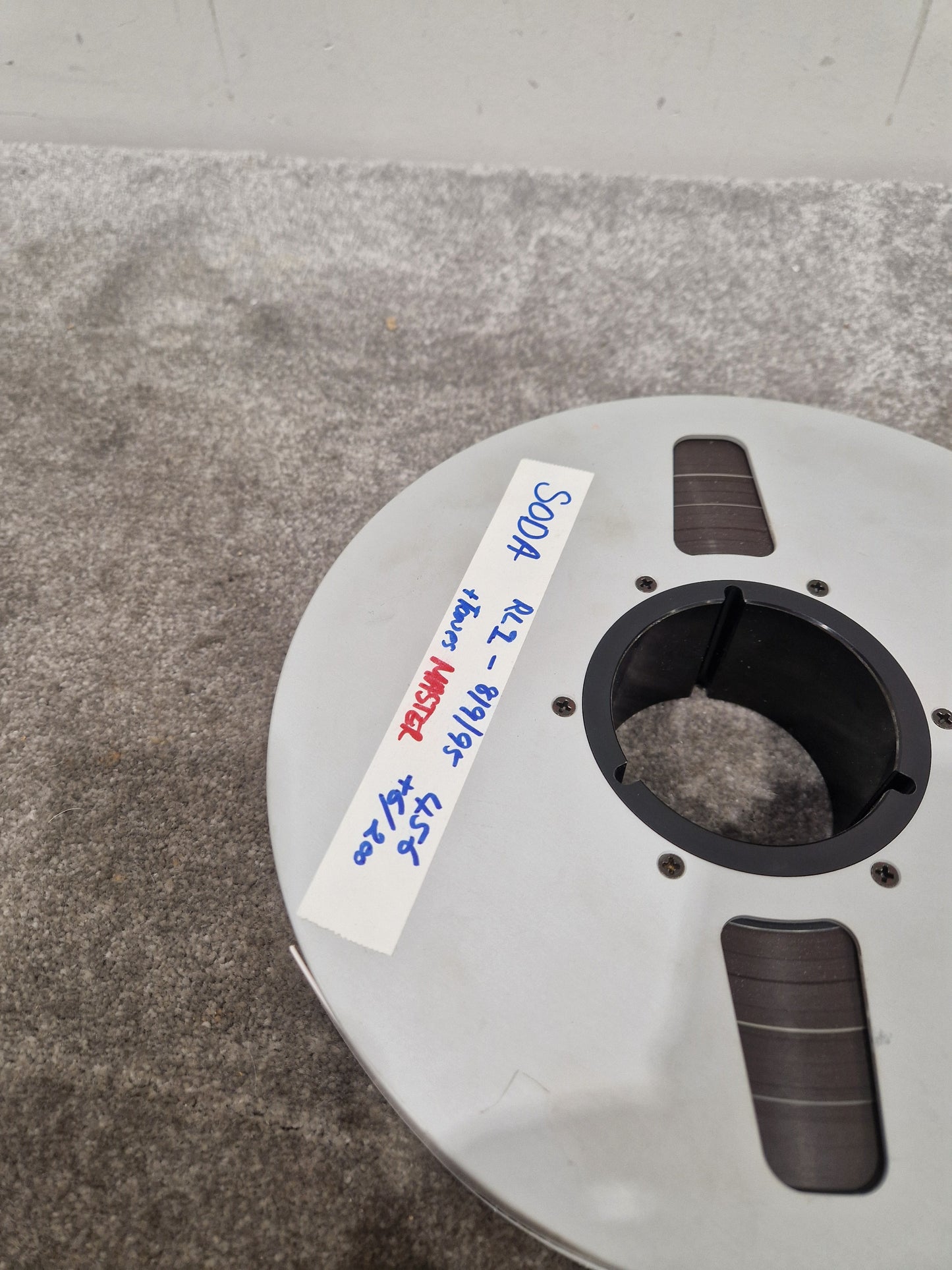 Soda – Britpop Band Collectible Town House Master Reel – Excellent w/ Studio Track Sheet & Tone Reference