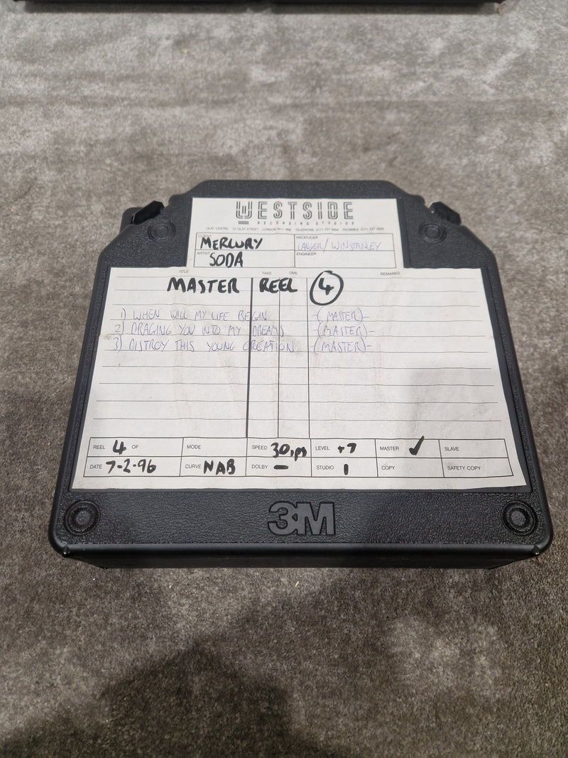 Soda – Britpop Band Collectible Westside Master Reel Suite (#1–4) – Excellent w/ Full Studio Track Sheets - Image 8