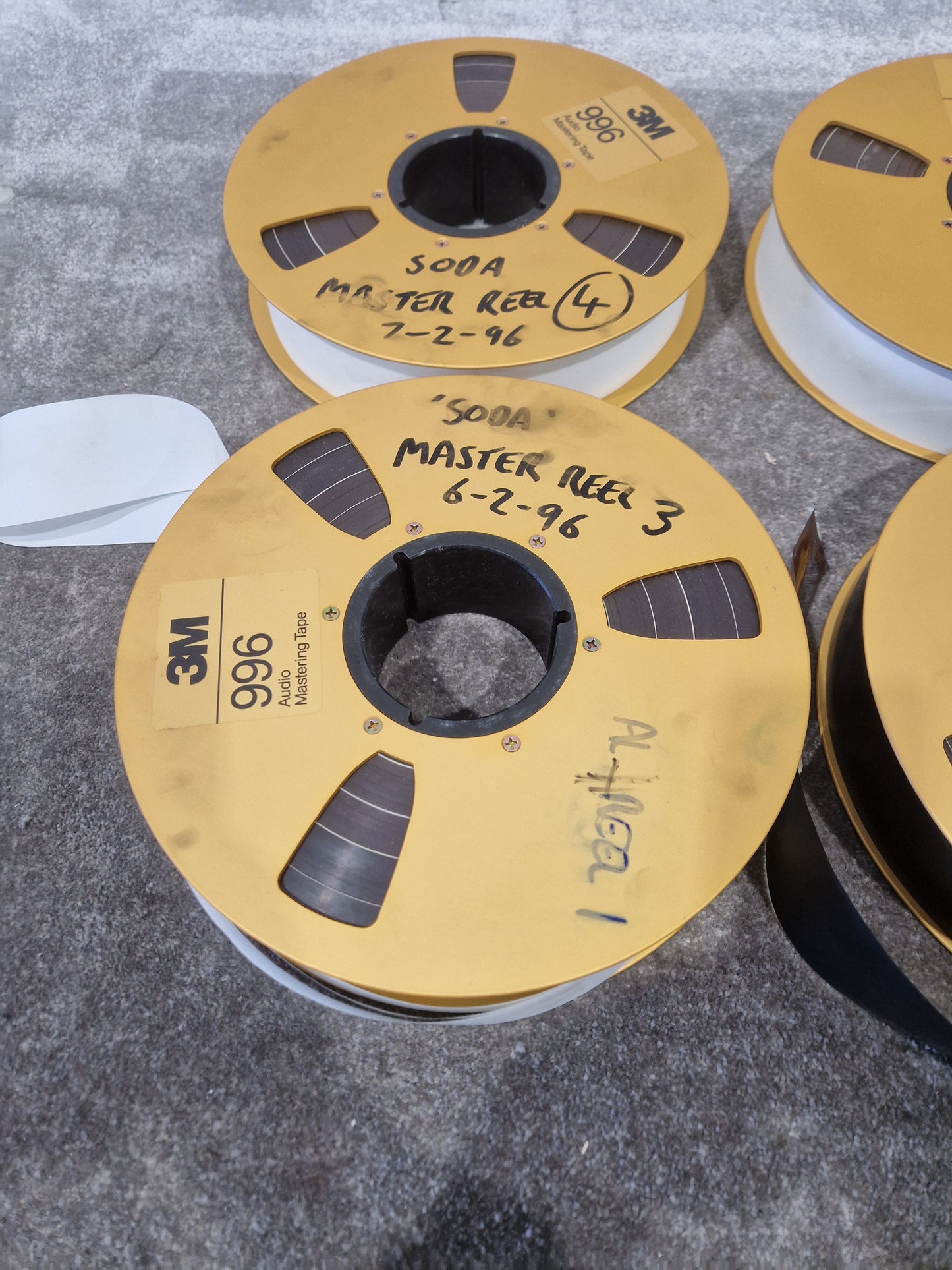 Soda – Britpop Band Collectible Westside Master Reel Suite (#1–4) – Excellent w/ Full Studio Track Sheets