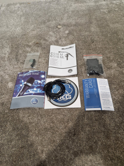 AKG C518 ML - Condenser Instrument Microphone - Excellent w/ Original Box & Soft Case