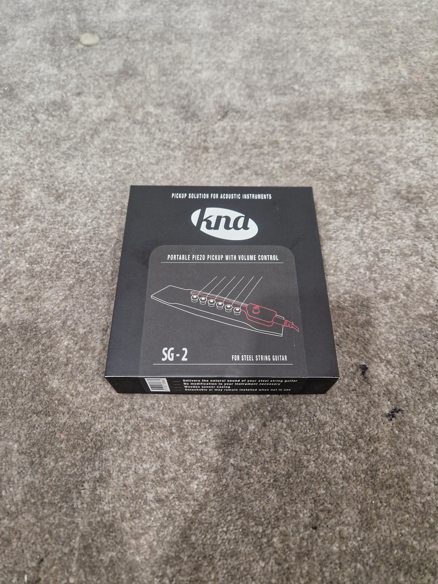 KNA S2 Piezo Pickup - Detachable Acoustic Transducer - Excellent w/ Original Box