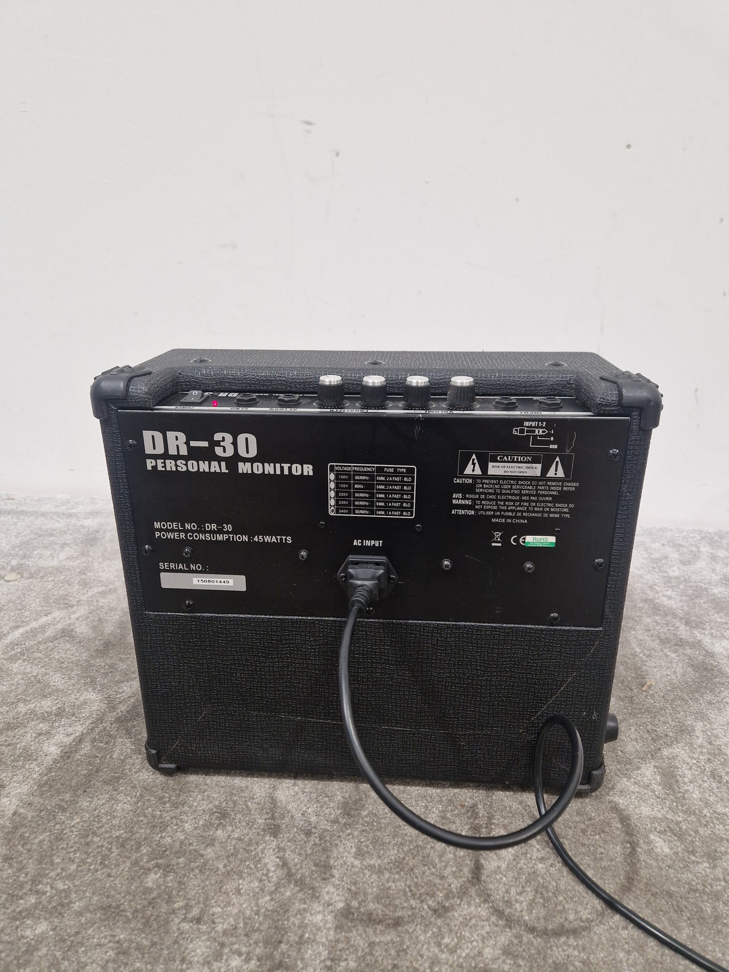 Subzero DR-30 Drum Amplifier - Compact Drum Monitor - Excellent w/ Power Supply