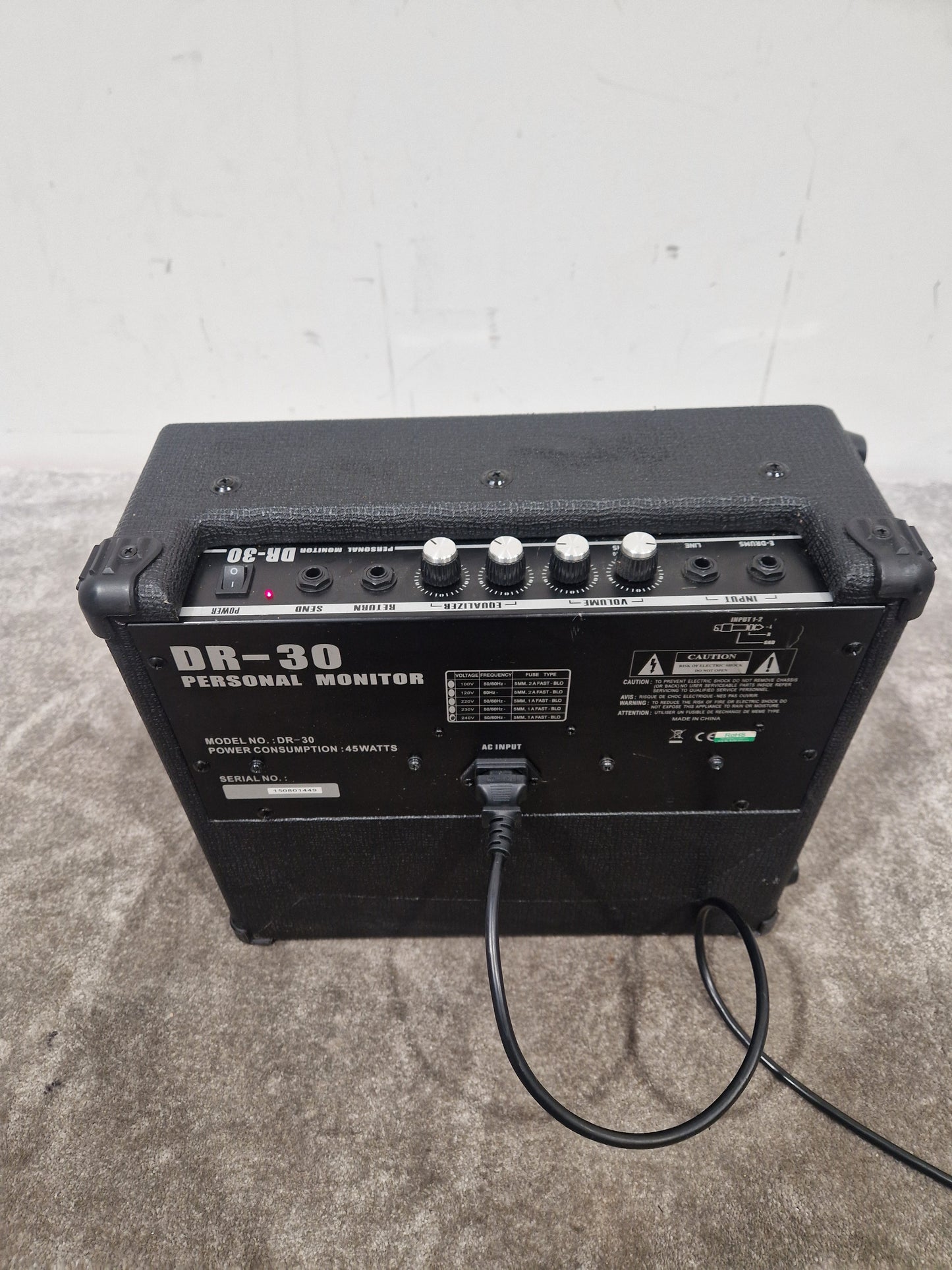 Subzero DR-30 Drum Amplifier - Compact Drum Monitor - Excellent w/ Power Supply