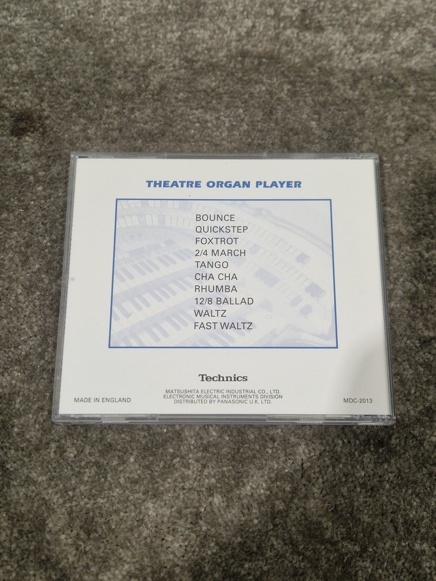 Technics Theatre Organ Player For KN6000 Sound Module - Advanced Digital Sound - Excellent
