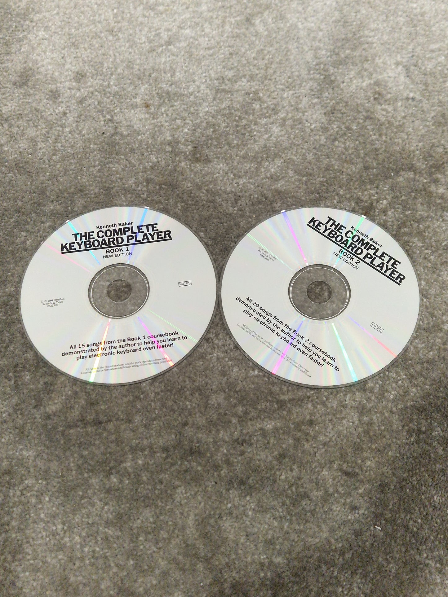 The Complete Keyboard Player 1 And 2 Discs - Instructional Audio Discs - Excellent