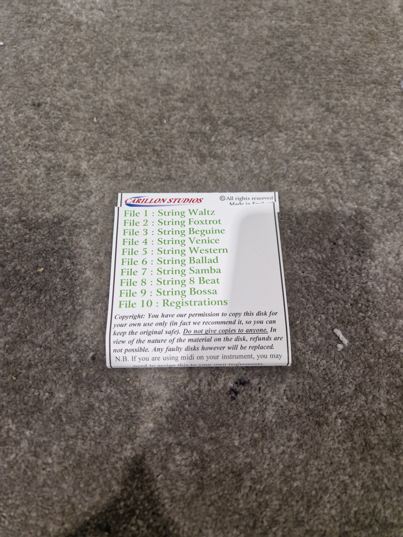 Carillon Studios Romantic Strings Floppy Disc For Kn2400-7000 - Vintage Sound Library - Excellent - Image 6