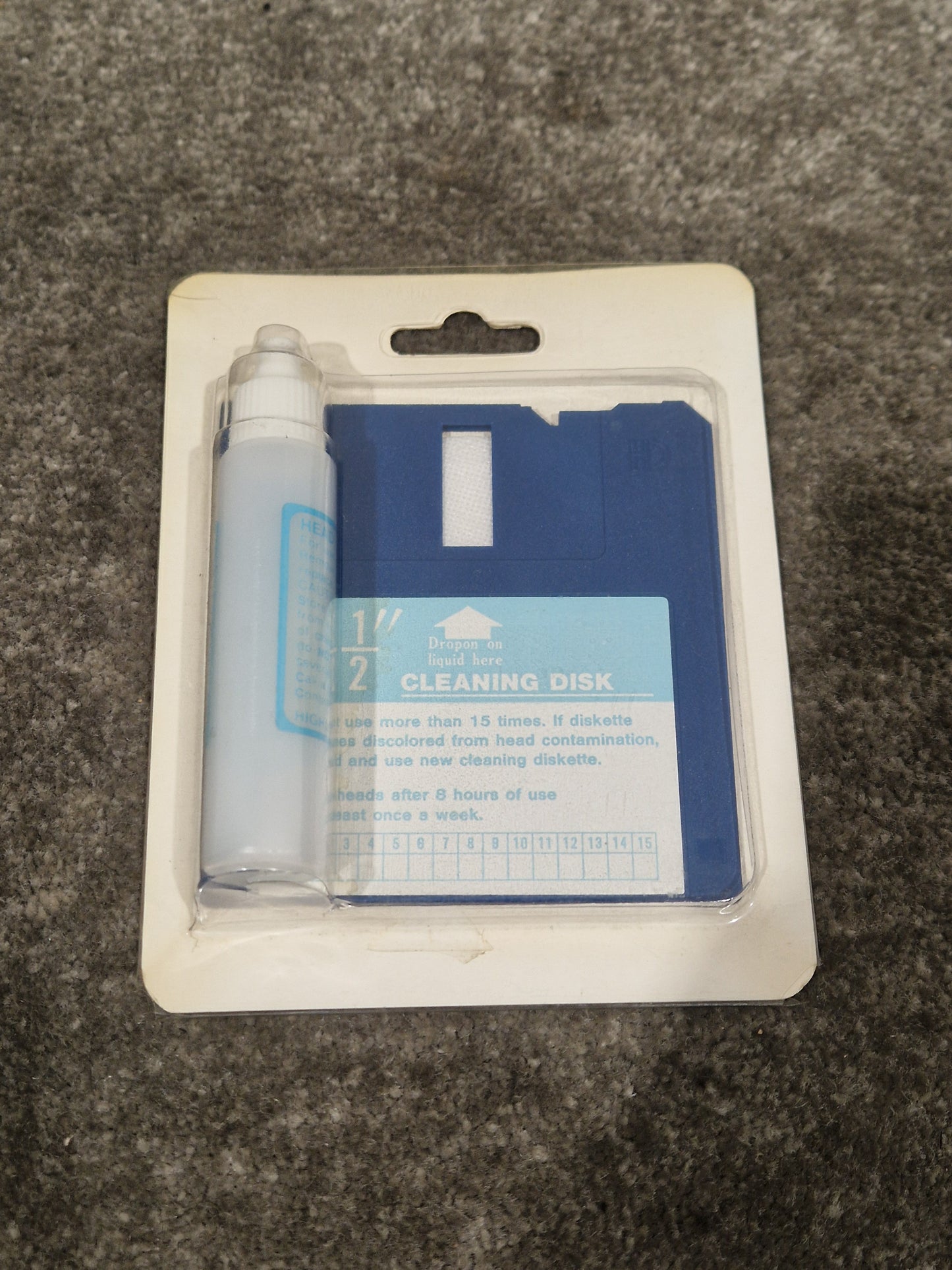 563 3 1/2'' Head Cleaning Diskette With Cleaning Fluid - Magnetic Drive Maintenance - Excellent