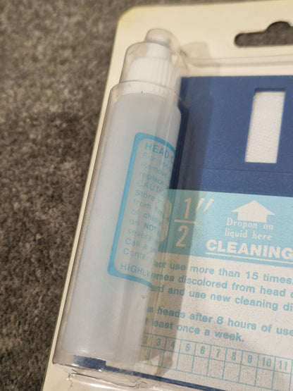 563 3 1/2'' Head Cleaning Diskette With Cleaning Fluid - Magnetic Drive Maintenance - Excellent