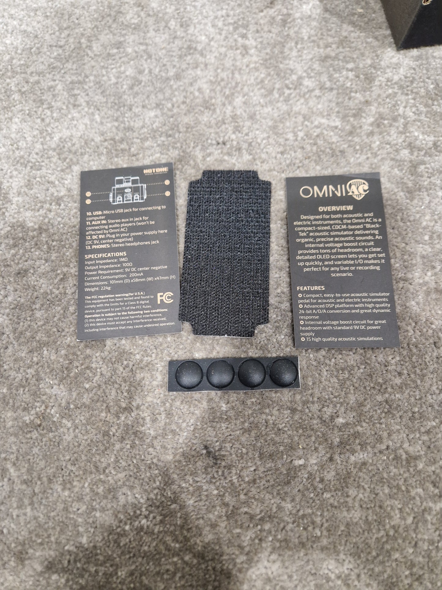 Hotone Omni Acoustic Simulator - Authentic Acoustic Tones - Excellent w/ Original Box & Power Supply