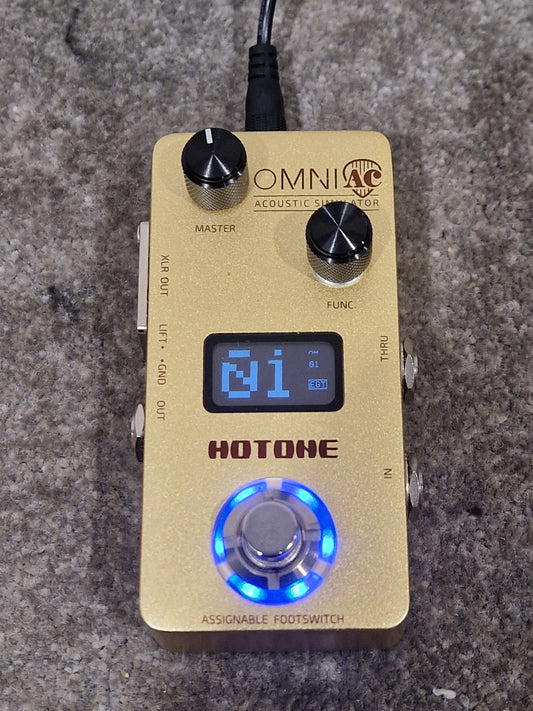 Hotone Omni Acoustic Simulator - Authentic Acoustic Tones - Excellent w/ Original Box & Power Supply