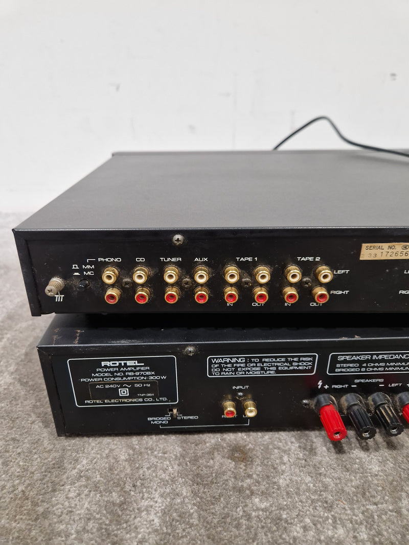 Rotel RC980BX With Rotel RB970BX - High-Fidelity Preamp/Amplifier - Excellent w/ Power Supply - Image 2
