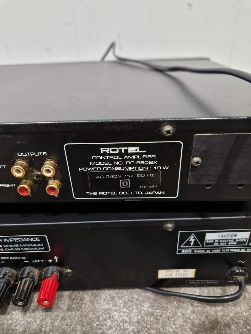Rotel RC980BX With Rotel RB970BX - High-Fidelity Preamp/Amplifier - Excellent w/ Power Supply - Image 4
