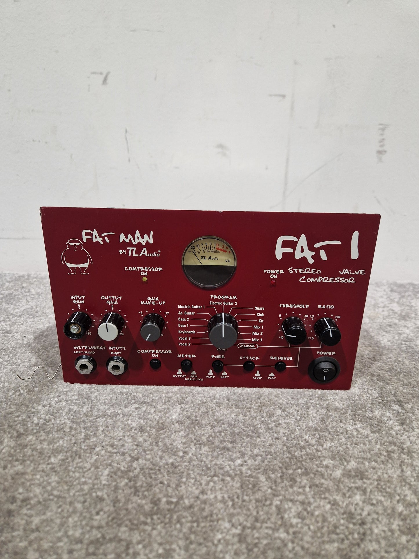 TLAudio Fatman Stereo Valve Compressor - Tube Dynamics Processor - Excellent w/ Power Supply