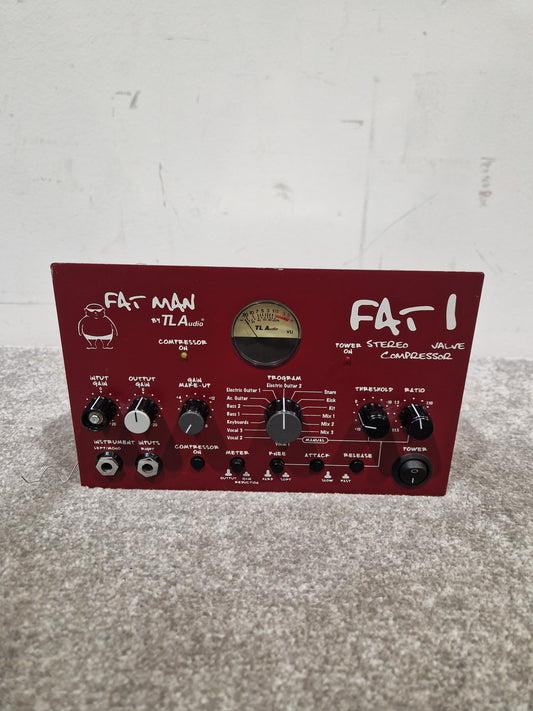 TLAudio Fatman Stereo Valve Compressor - Tube Dynamics Processor - Excellent w/ Power Supply