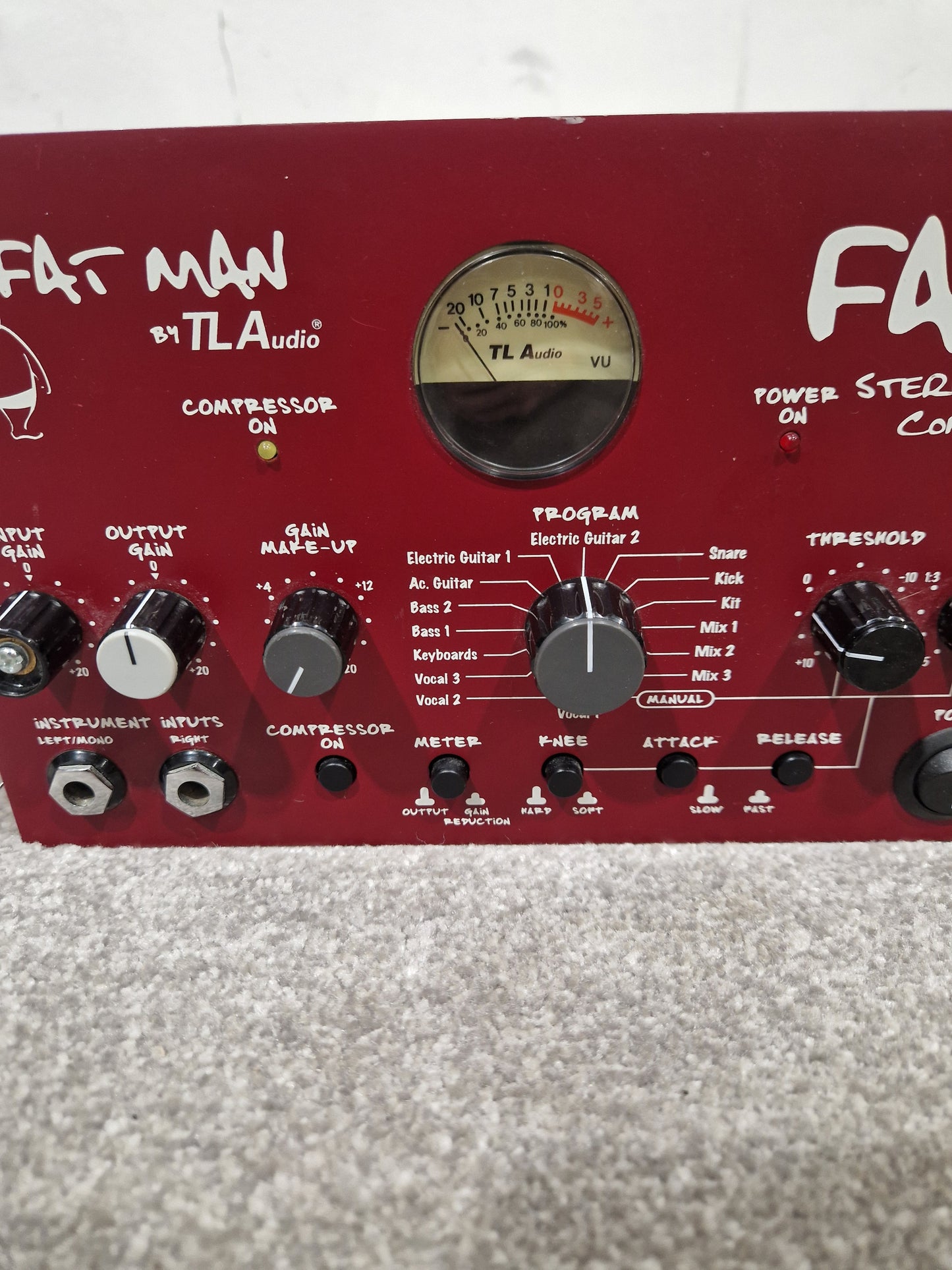 TLAudio Fatman Stereo Valve Compressor - Tube Dynamics Processor - Excellent w/ Power Supply