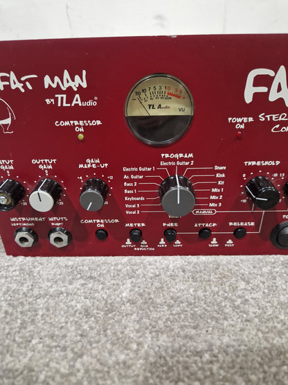 TLAudio Fatman Stereo Valve Compressor - Tube Dynamics Processor - Excellent w/ Power Supply