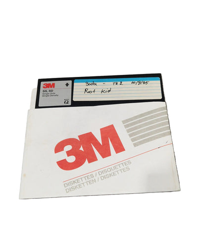 Soda – Britpop Band Collectible Studio Floppy Disk – Very Good w/ Handwritten Project Label