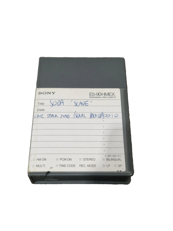 Soda – Britpop Band Collectible Sony Hi8 PCM Tape – Very Good w/ Vocal Backup Label