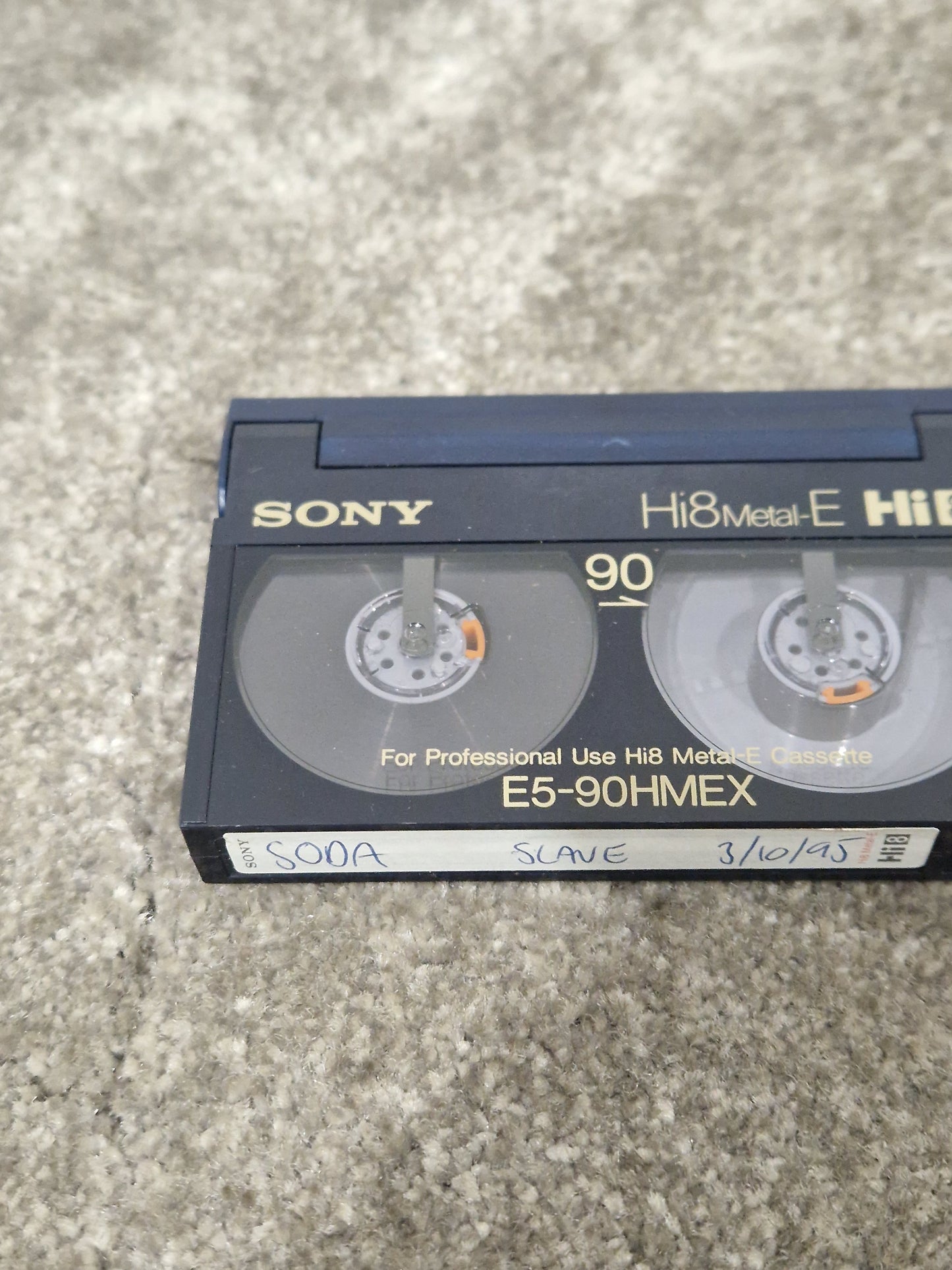 Soda – Britpop Band Collectible Sony Hi8 PCM Tape – Very Good w/ Vocal Backup Label