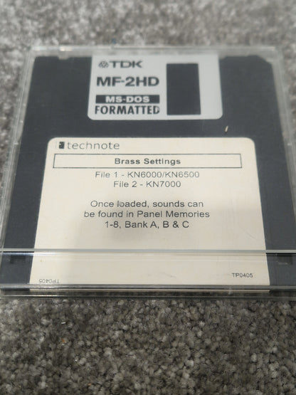 Technote TDk Brass Settings For Technics Kn6000-7000 - Custom Sound Library - Excellent