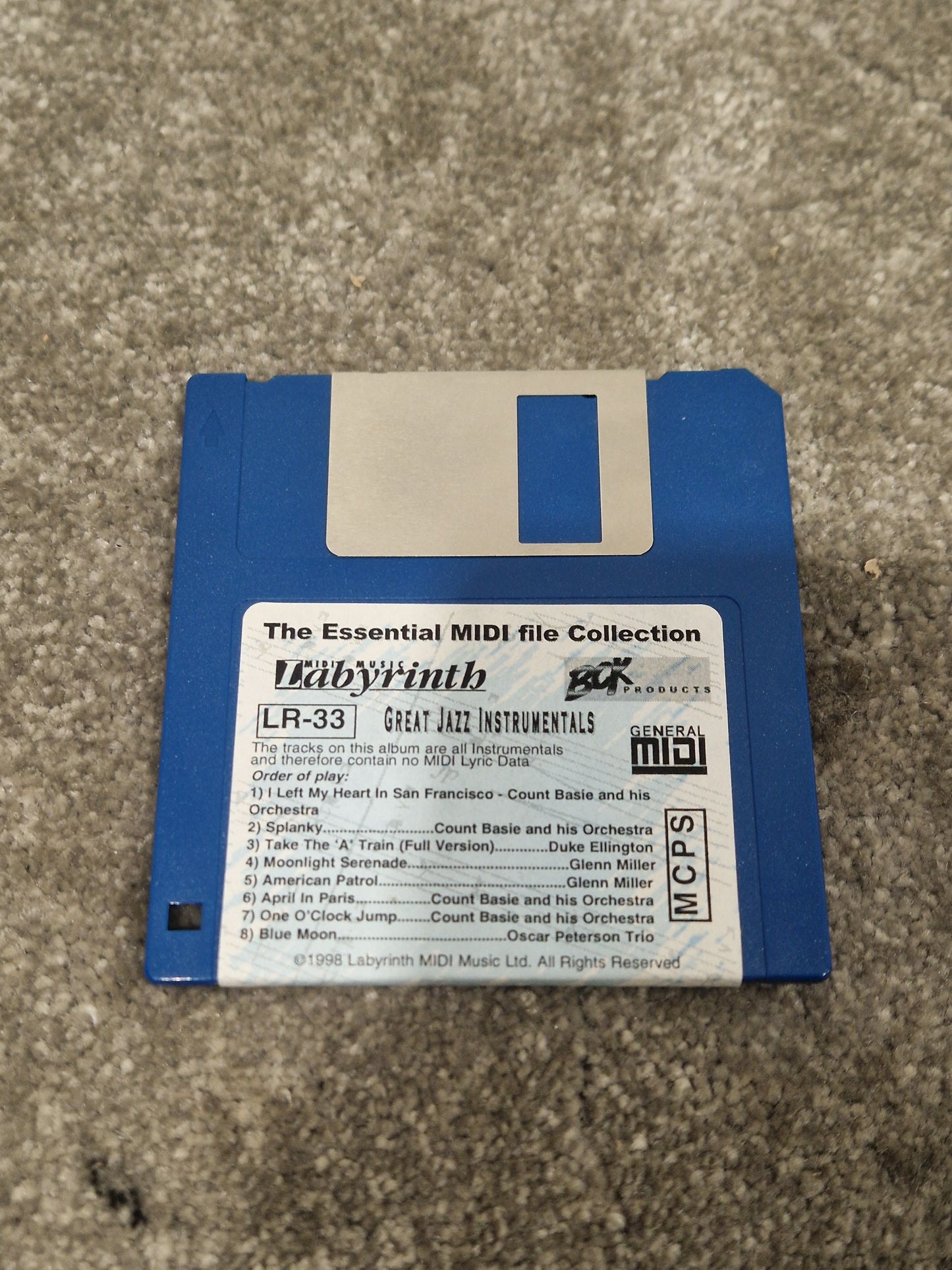 Technics Great Jazz Instruments Floppy Disc - Vintage Sound Library - Excellent