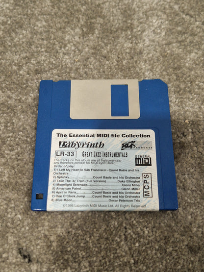 Technics Great Jazz Instruments Floppy Disc - Vintage Sound Library - Excellent