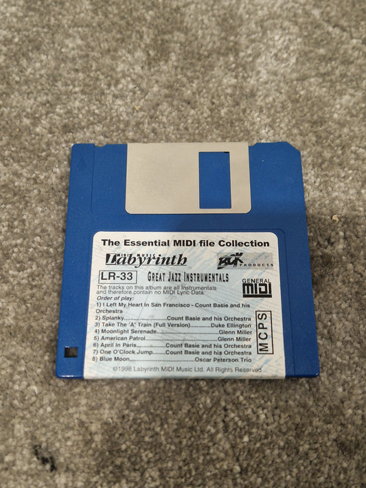 Technics Great Jazz Instruments Floppy Disc - Vintage Sound Library - Excellent