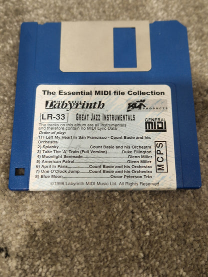 Technics Great Jazz Instruments Floppy Disc - Vintage Sound Library - Excellent