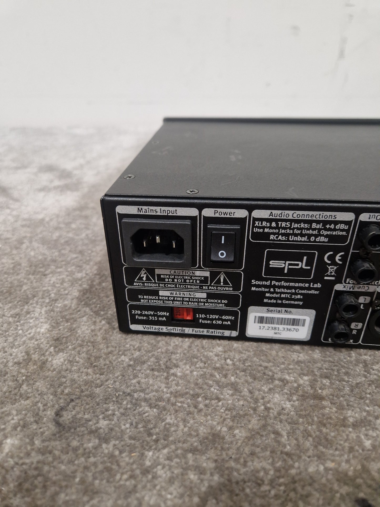 SPL 2381 - Stereo Monitor Controller - Excellent w/ Power Supply