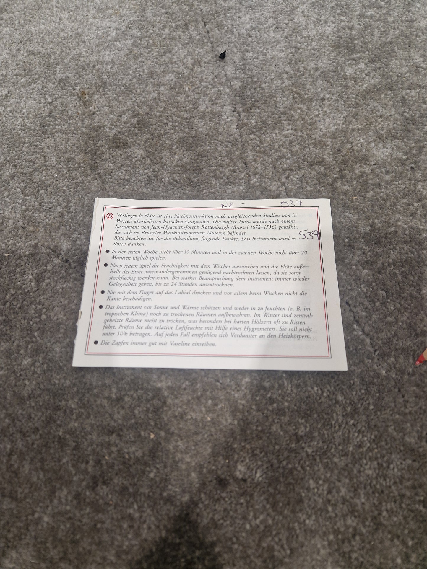 Moeck 539 - Baroque Alto Recorder - Excellent w/ Hard Case