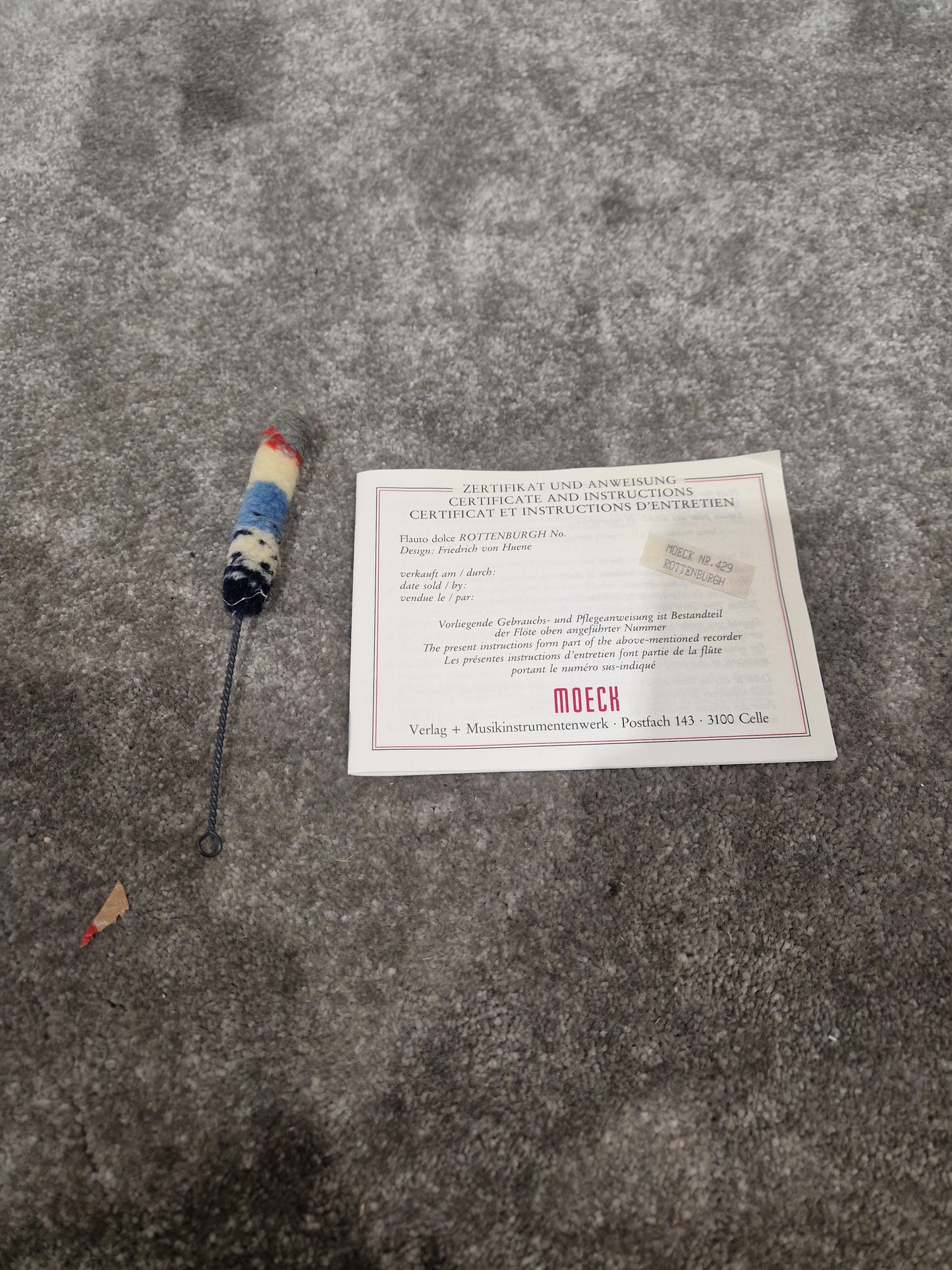 Moeck 429 Rottenburgh - Baroque Alto Recorder - Excellent w/ Hard Case