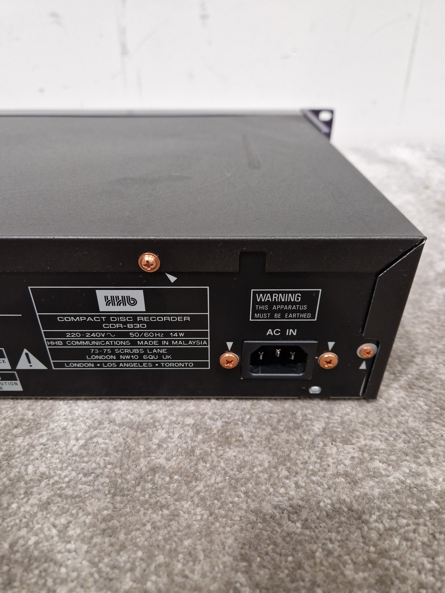 HHB BurnIT CDR-830 - Professional CD Recorder - Excellent w/ Power Supply & Remote