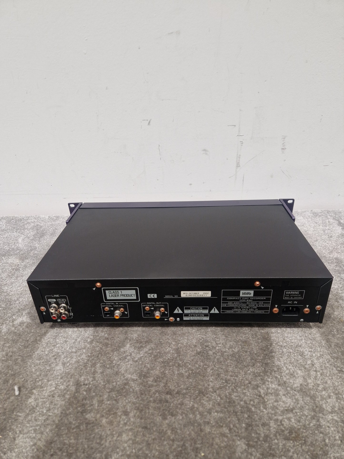 HHB BurnIT CDR-830 - Professional CD Recorder - Excellent w/ Power Supply, Manual & Remote