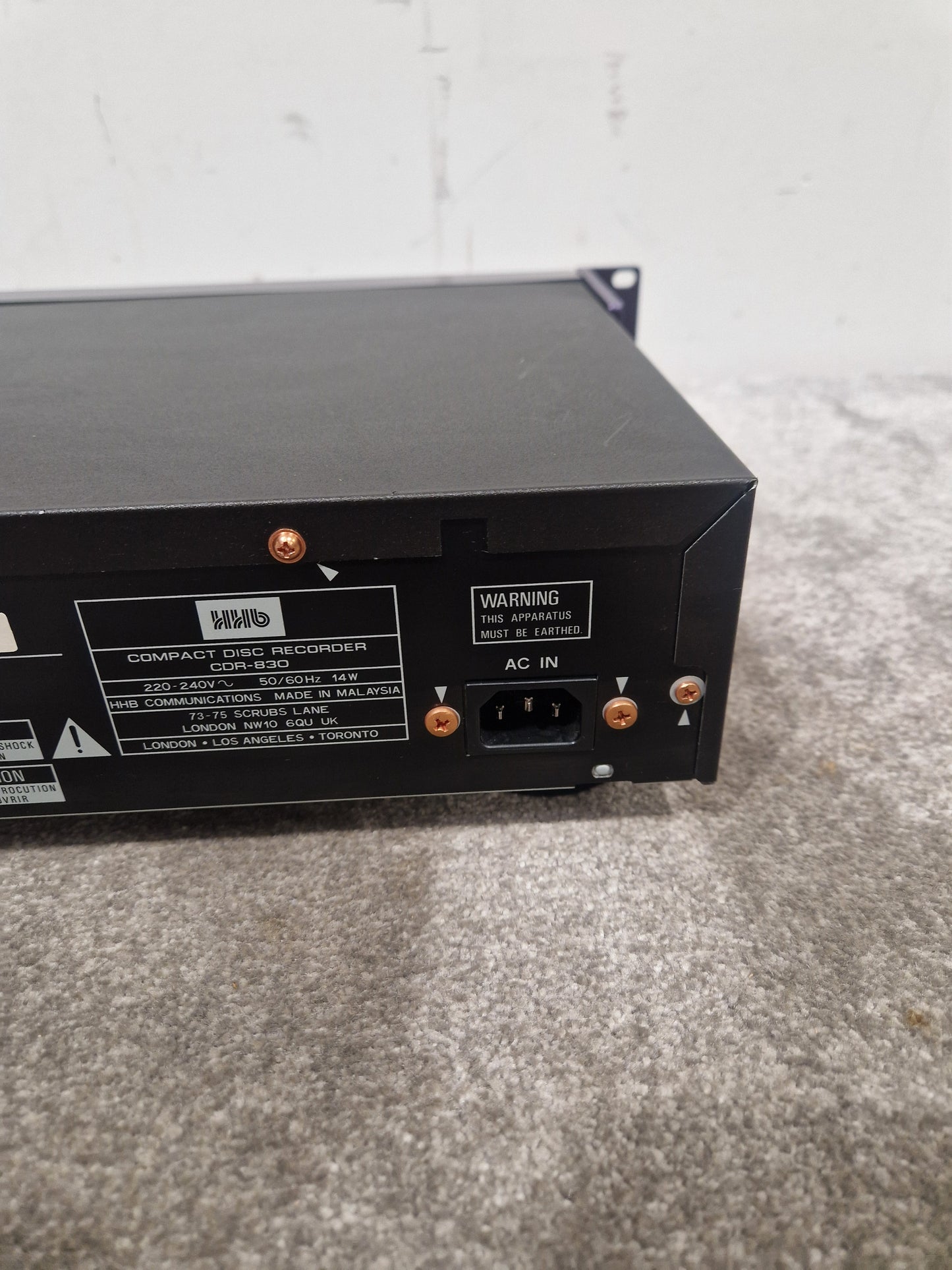 HHB BurnIT CDR-830 - Professional CD Recorder - Excellent w/ Power Supply, Manual & Remote