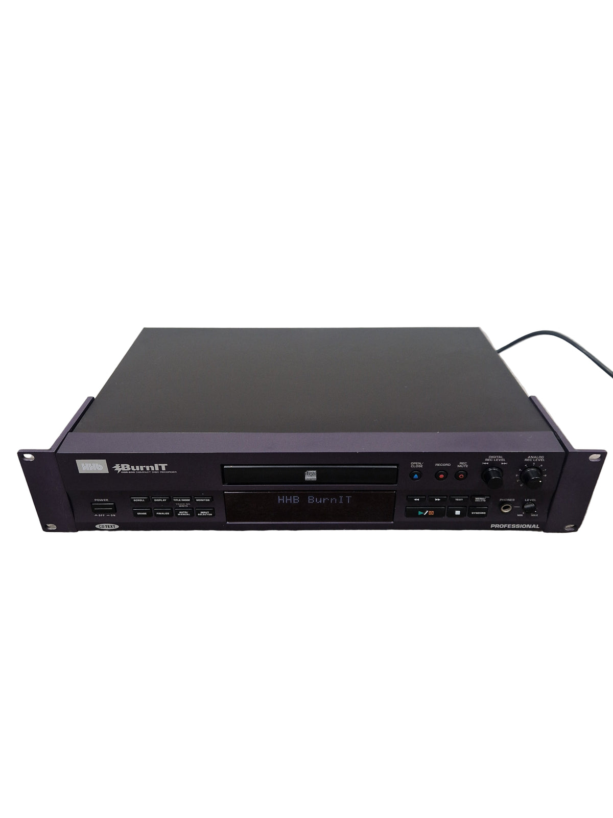 HHB BurnIT CDR-830 - Professional CD Recorder - Excellent w/ Power Supply and Remote