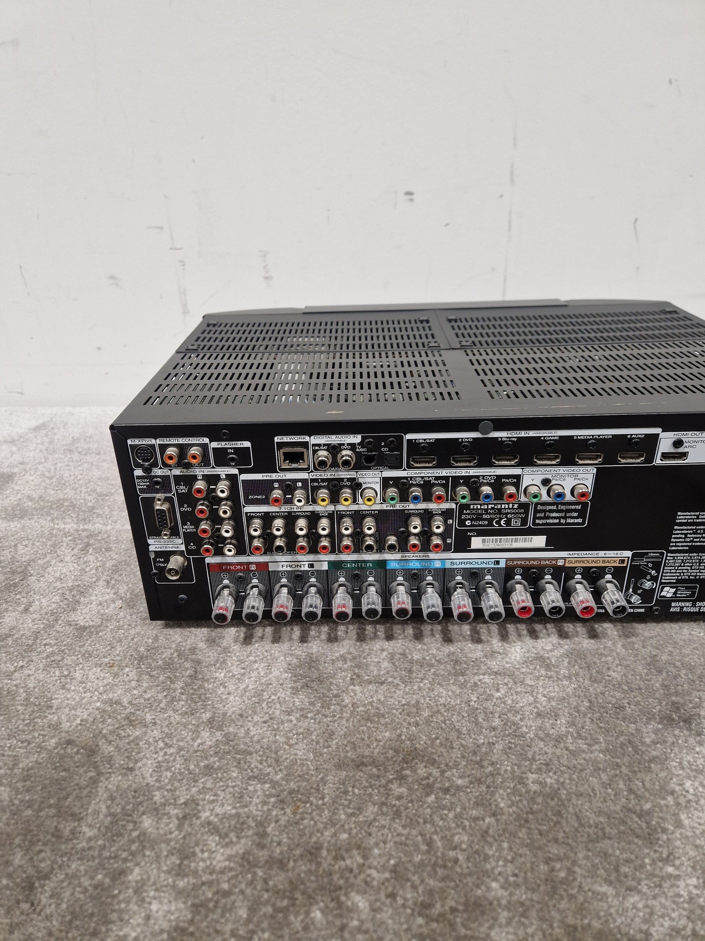 Marantz AV Receiver SR5008. - 7.2 Channel Surround Sound - Excellent w/ Power Supply & Remote