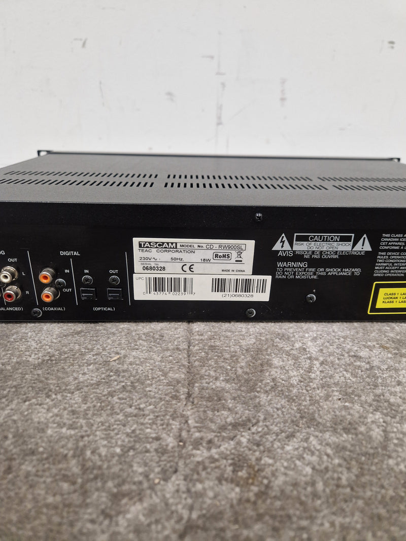 Tascam CDRW900SL - Professional CD Recorder - Excellent w/ Power Supply - Image 8