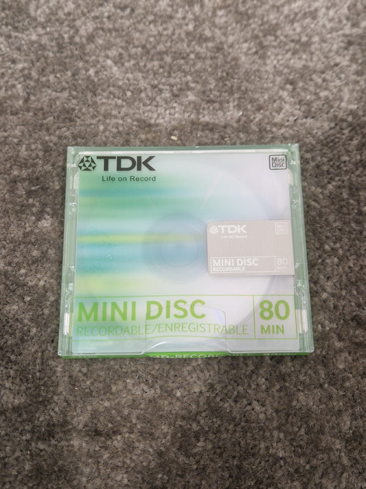 TDK Md-Recordable MINI-DISC Green - High-Quality Audio Storage - Excellent w/ Original Box