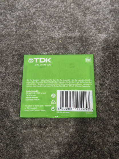 TDK Md-Recordable MINI-DISC Green - High-Quality Audio Storage - Excellent w/ Original Box