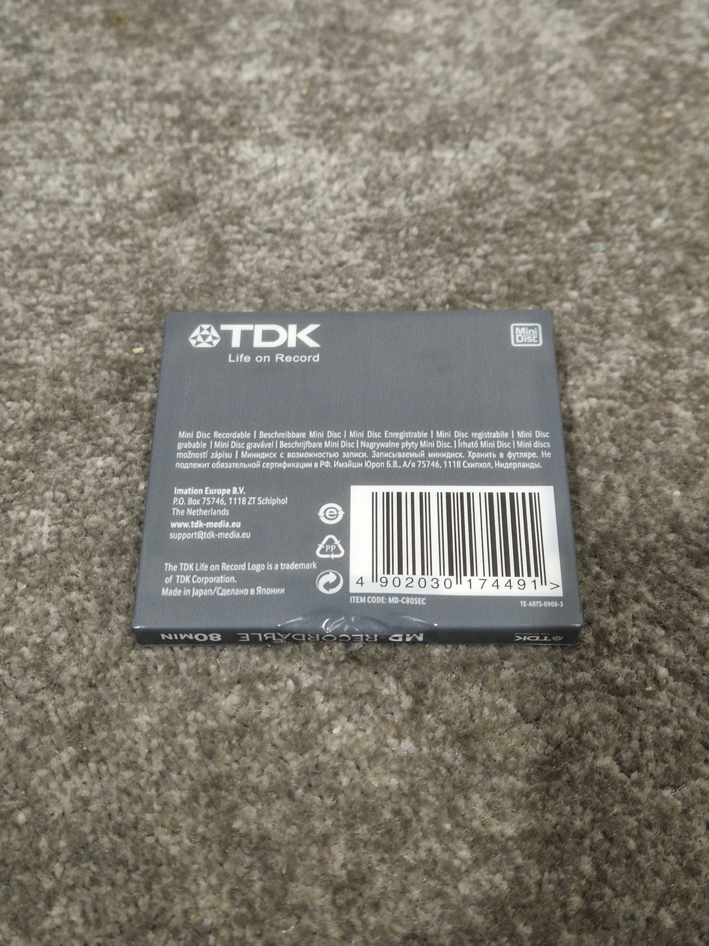 TDK Md-Recordable MINI-DISC Grey - High-Precision Recording - Excellent w/ Original Box