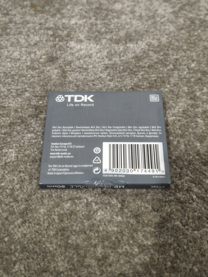 TDK Md-Recordable MINI-DISC Grey - High-Precision Recording - Excellent w/ Original Box