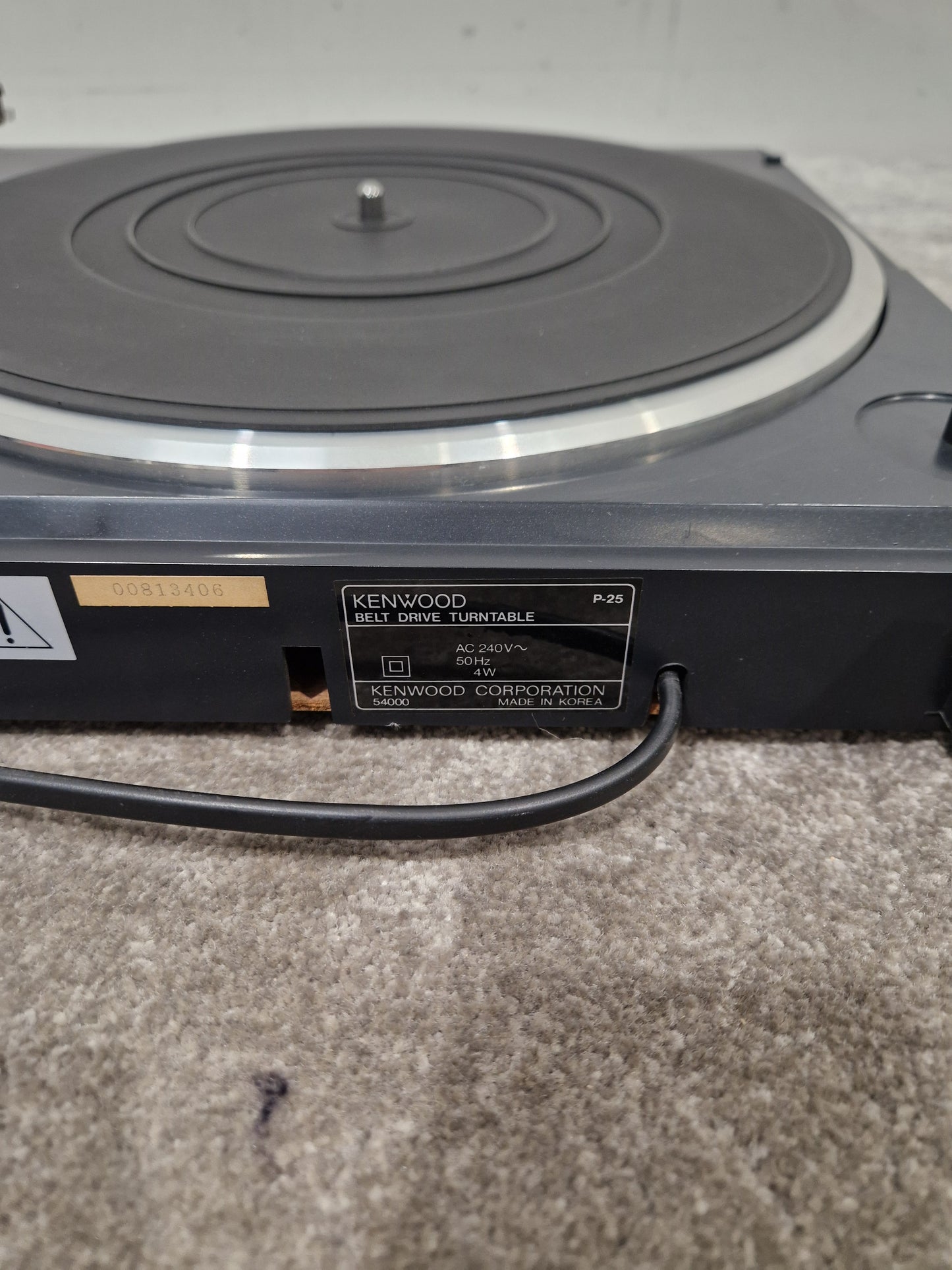 Kenwood P-25 - Turntable Deck - Spares or Repair
