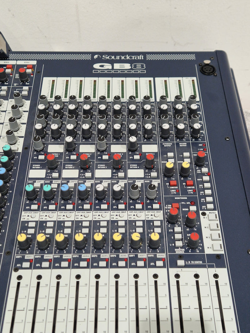 Soundcraft GB8 24 Channel Mixer - Live Sound Console - Very Good w/ Power Supply & Cover - Image 8