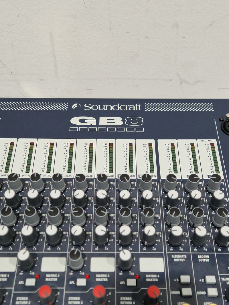 Soundcraft GB8 24 Channel Mixer - Live Sound Console - Very Good w/ Power Supply & Cover - Image 4